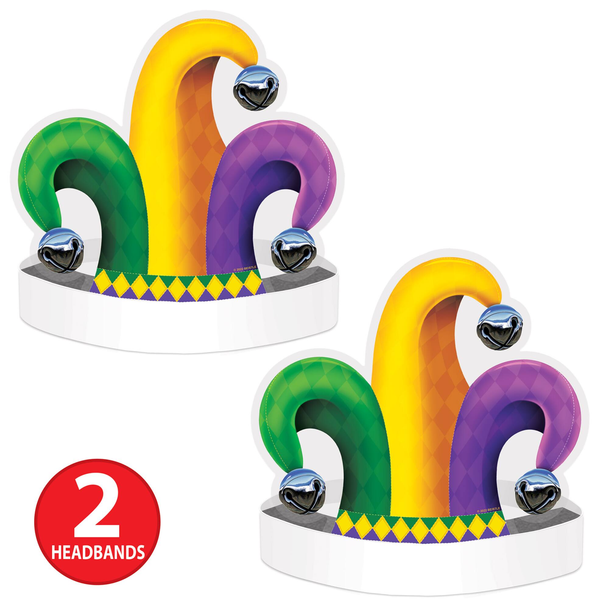 Beistle Jester Hat Plastic Headbands, 2ct.